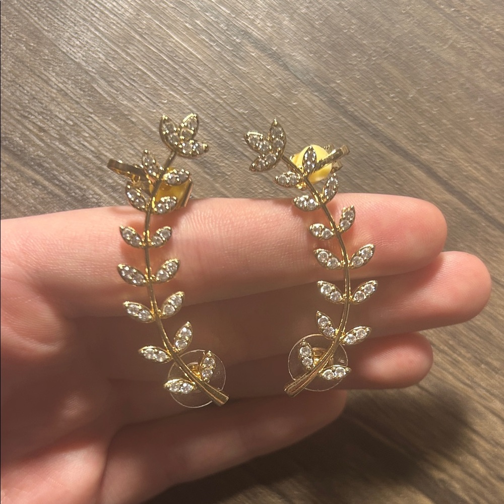 Elegant Gold Leaf Earrings